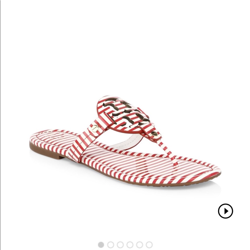 ❌sold ❌Tory burch Miller stripped sandal size 9